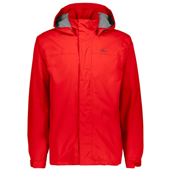 CMP Jacket Snaps Hood Regenjacke Men (Gr 52 |rot |wasserdicht)