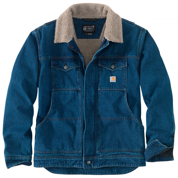 Image of Carhartt - Relaxed Denim Sherpa Lined Jacket - Freizeitjacke Gr L;M;XL;XXL blau