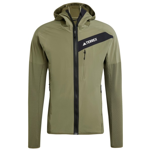 Image of adidas Terrex - Terrex Techrock Hooded Wind Fleece Jacket - Softshelljacke Gr L;M;S;XL;XXL grau;oliv