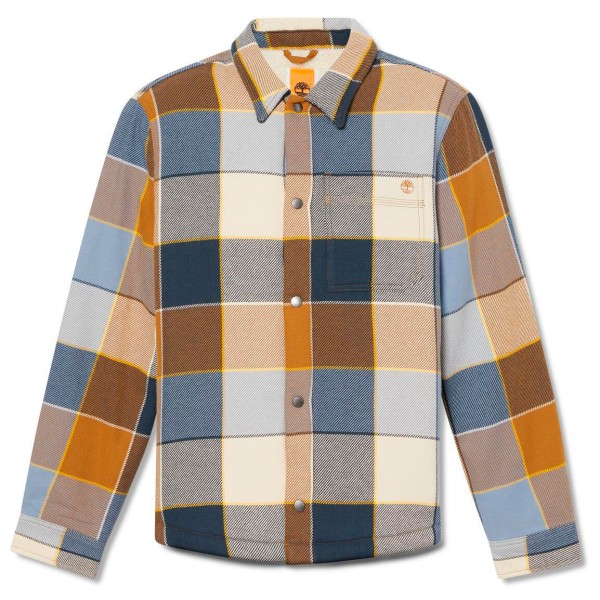Image of Timberland - Sherpa Lined Plaid Overshirt - Freizeitjacke Gr M grau