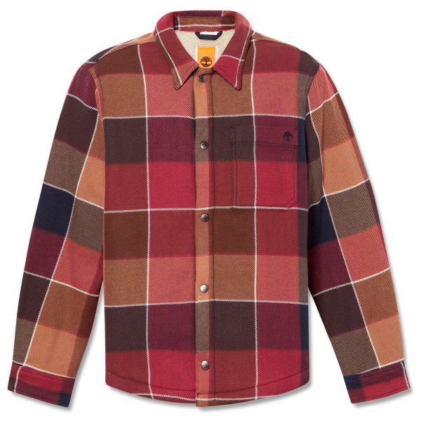 Image of Timberland - Sherpa Lined Plaid Overshirt - Freizeitjacke Gr L;M;S;XL;XXL grau;rot