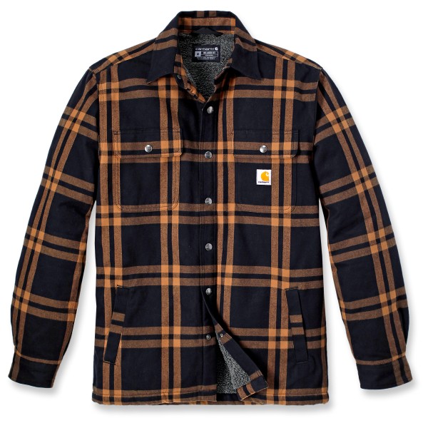 Image of Carhartt - Flannel Sherpa Lined Shirt Jacket - Freizeitjacke Gr M braun