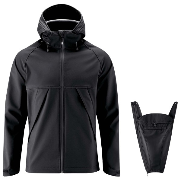 Mamalila Softshell-Tragejacke Allrounder Dad Softshelljacke Herren (Gr XXL |schwarz |wasserdicht)