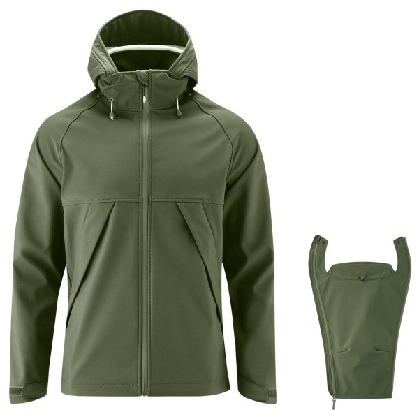 Softshelljacke Mamalila Softshell-Tragejacke Allrounder Dad Herren (Gr XXL |oliv |wasserdicht)