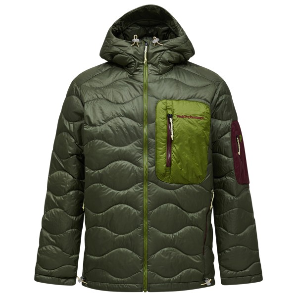 Peak Performance Helium Utility Down Hood Donsjack Olijfgroen