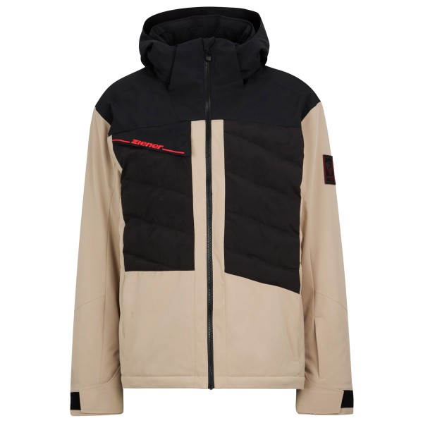 Skijacke Ziener Tidal-Z Herren (Gr 56 |beige/schwarz |wasserdicht)