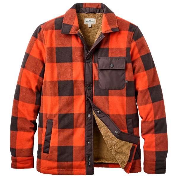 Passenger Firelight Sherpa Lined Overshirt Winterjack Rood