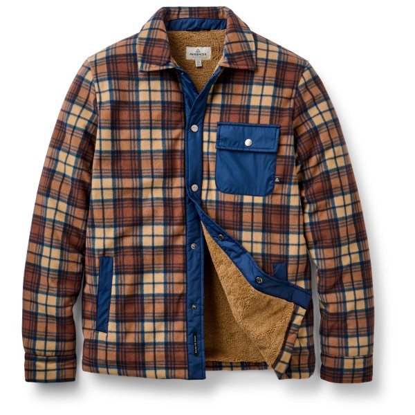Passenger Firelight Sherpa Lined Overshirt Winterjack Bruin