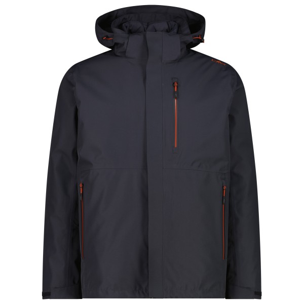 CMP Jacket Zip Hood Detachable Inn.Jacket 36Z2257D 3-in-1-jas Zwart