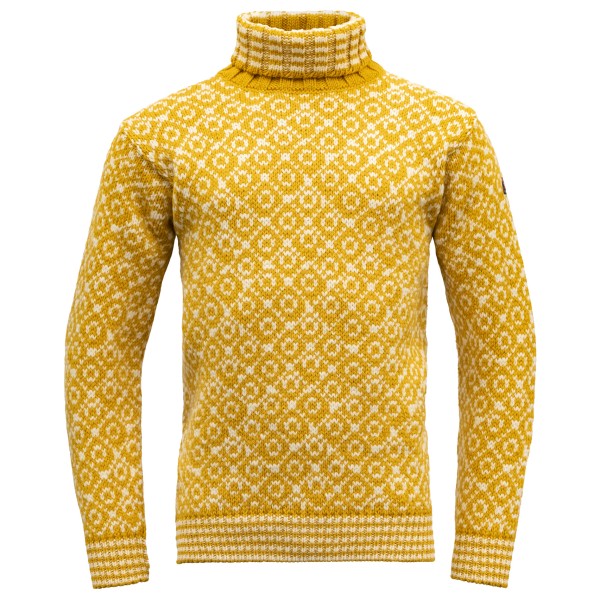Image of Devold - Svalbard Sweat Highneck - Wollpullover Gr XS gelb/beige