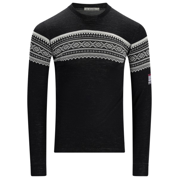 Aclima DE Marius Crew Neck Merinotrui Zwart