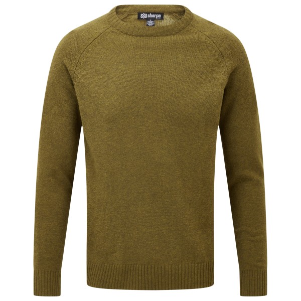 Sherpa Kangtega Crew Sweater Merinotrui Olijfgroen