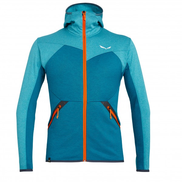 Image of Salewa - Puez Melange Polarlite Fullzip Hoody - Fleecejacke Gr 46;48 grau;rot