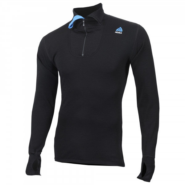 Image of Aclima - Doublewool Polo Shirt Zip - Merinopullover Gr L;M;S;XL;XXL schwarz