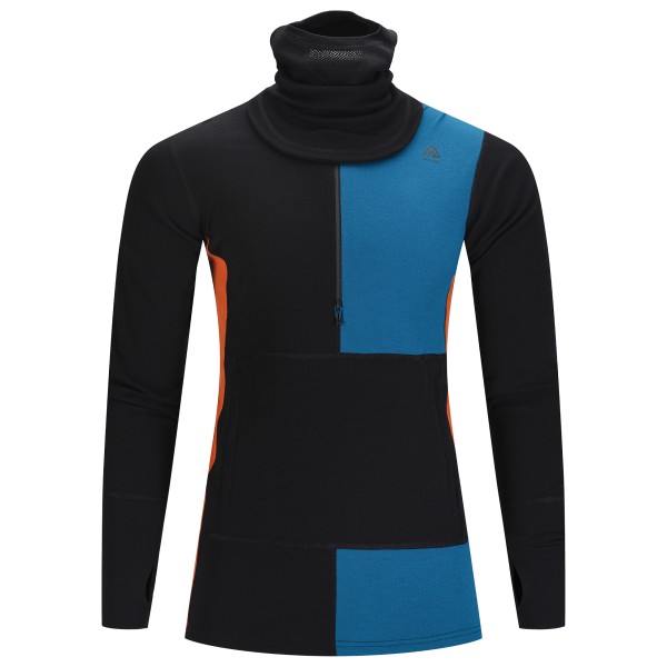 Aclima Warmwool Hood Sweater Zip Merinotrui Zwart