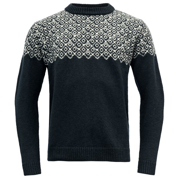 Image of Devold - Bjørnøya Sweater Crew Neck - Wollpullover Gr L schwarz
