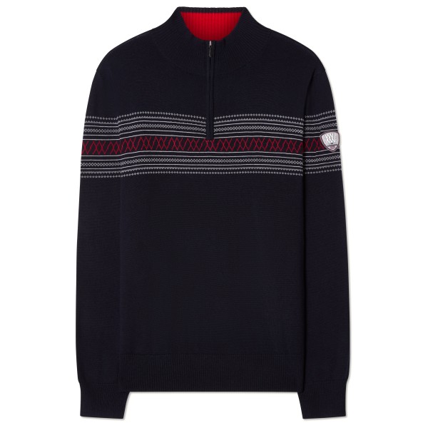 Image of We Norwegians - Signature ZipUp - Merinopullover Gr L blau