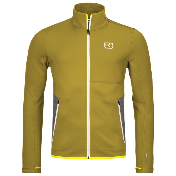 Image of Ortovox - Fleece Jacket - Merinojacke Gr L oliv/gelb