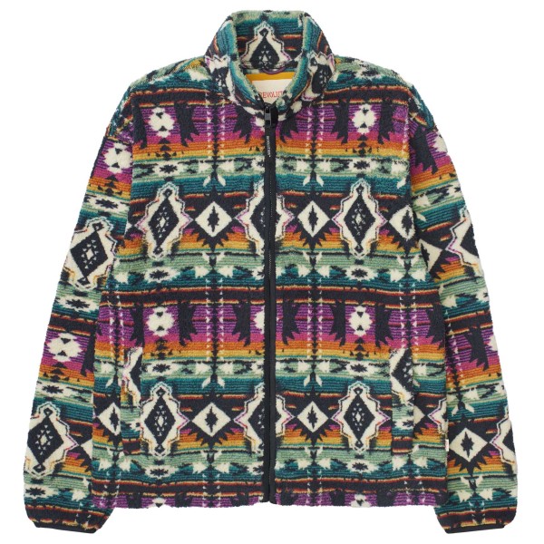 Image of Revolution - Short Printed Fleece Jacket with High Collar - Fleecejacke Gr L bunt