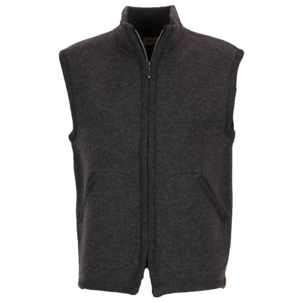 Image of Albmerino - Walk Stehkragen Weste - Wollgilet Gr L;M;S;XL grau;grau/weiß