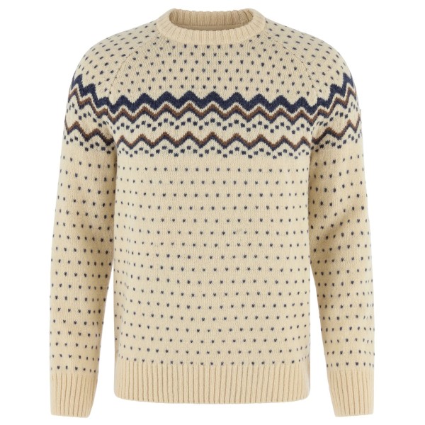 Fjällräven Övik Knit Sweater Wollen trui Beige