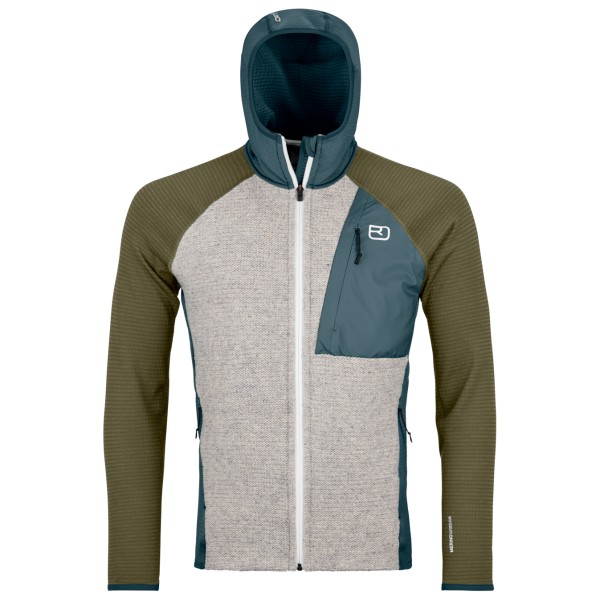 Ortovox Fleece Grid Plus Classic Knit Hoody Fleecevest Grijs