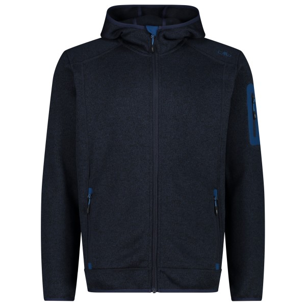 Image of CMP - Jacket Fix Hood Jacquard Knitted 3H60847N - Fleecejacke Gr 46;48;54;58;60 blau;grau