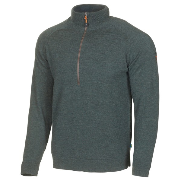 Image of Ivanhoe of Sweden - Jojje Half Zip - Merinopullover Gr L grau