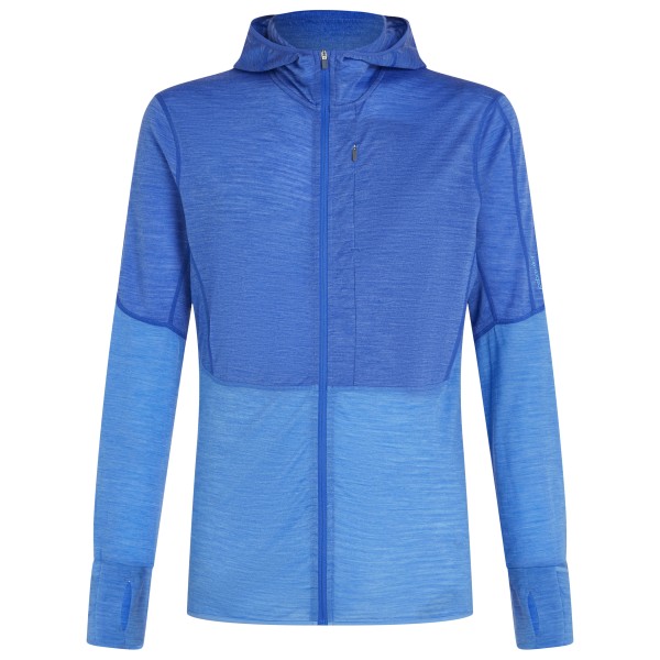 Image of Icebreaker - Merino 200 Realfleece Descender L/S Zip Hoodie - Fleecepullover Gr L blau