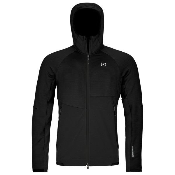Ortovox Fleece Rib Hoody Fleecejacke Herren Hochtouren (Gr S |schwarz)