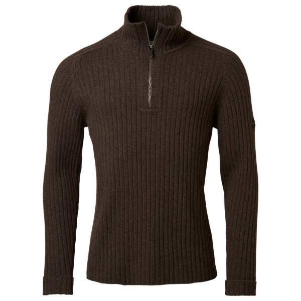 Image of Chevalier - Antony Half Zip Wool Pullover - Wollpullover Gr 3XL schwarz/braun