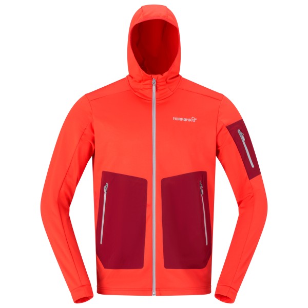 Image of Norrøna - Falketind Warm2 Stretch Hood - Fleecejacke Gr L rot