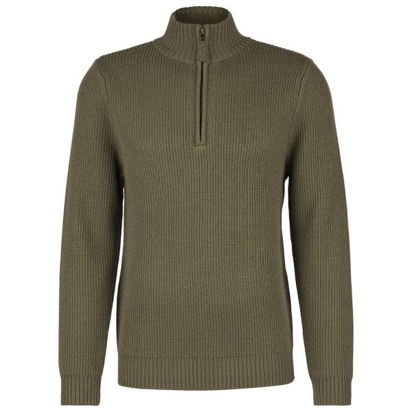 Stoic Heavy MerinoKnit MMXX.Rutvik Half Zip Merinotrui Olijfgroen