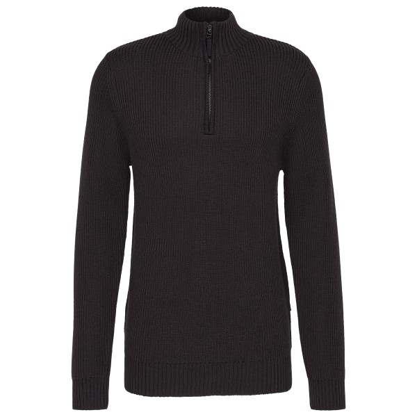 Stoic Heavy MerinoKnit MMXX.Rutvik Half Zip Merinotrui Zwart