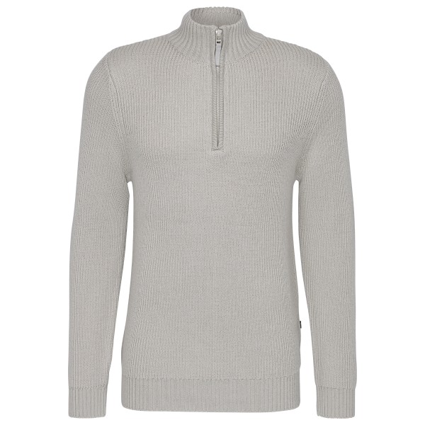 Stoic Heavy MerinoKnit MMXX.Rutvik Half Zip Merinotrui Grijs