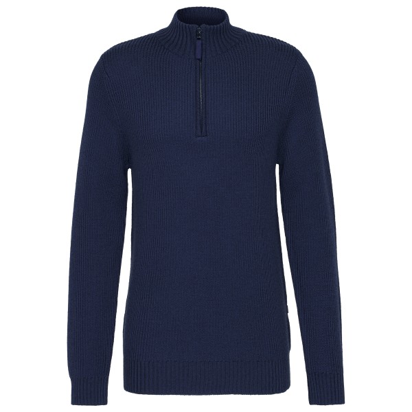 Stoic Heavy MerinoKnit MMXX.Rutvik Half Zip Merinotrui Blauw