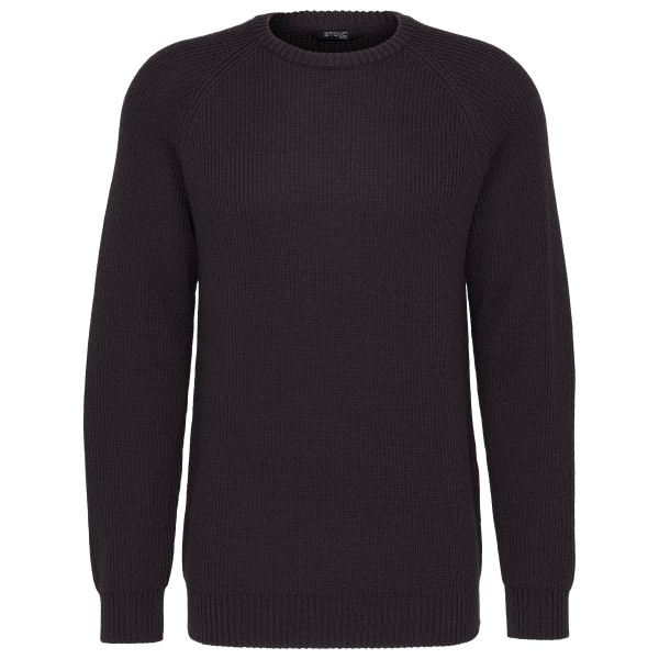 Stoic Heavy MerinoKnit MMXX.Rutvik Sweater Merinotrui Zwart