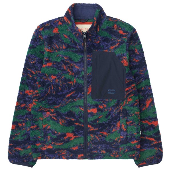 Image of Revolution - Printed Pocket Teddy - Fleecejacke Gr XL blau