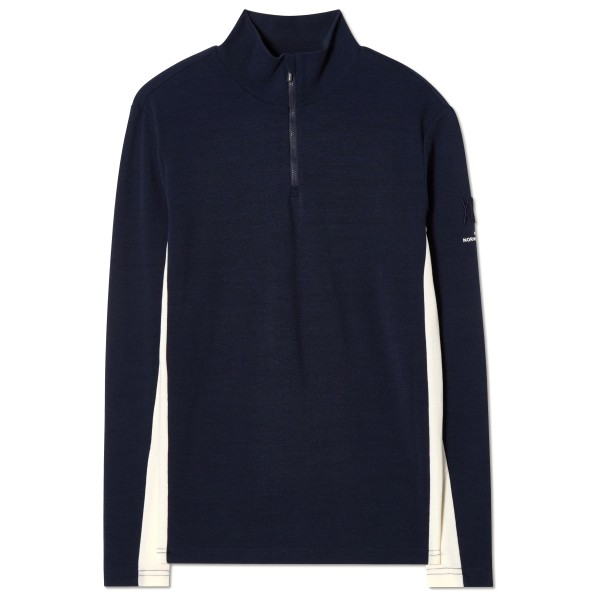 We Norwegians - Voss 1/4-Zip - Merinopullover Gr S blau