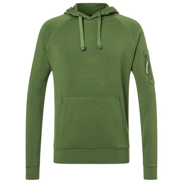 super.natural Favourite Pocket Hoodie Merinohoodie Herren Alltag (Gr 52 - L |oliv)