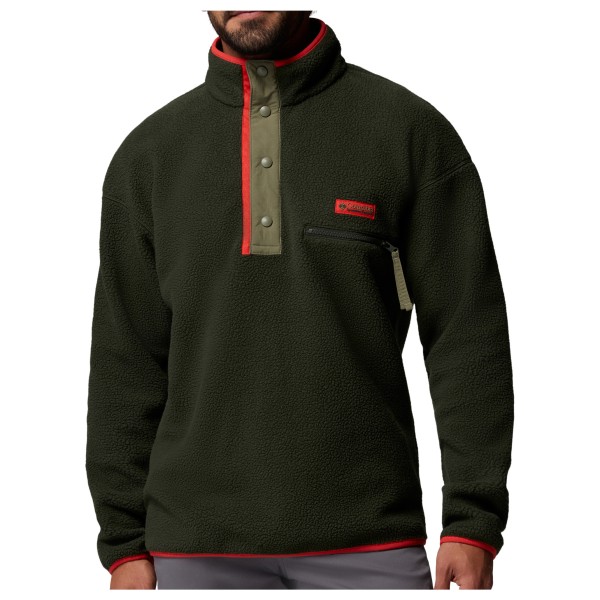 Columbia Helvetia II Half Snap Fleece Fleecetrui olijfgroen Zwart