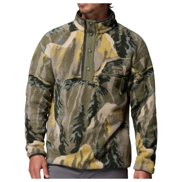 Columbia Helvetia II Printed Half Snap Fleece Fleecetrui Olijfgroen