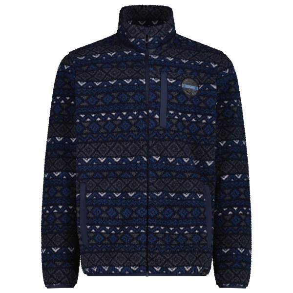 CMP – Jacket Printed Sherpa Fur – Fleecevest maat 56, Blauw