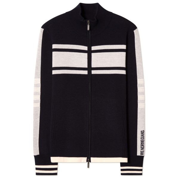 We Norwegians – Rocky FullZip – Merinovest maat S, Zwart