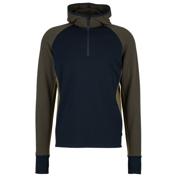 Stoic - MerinoFleece260 FlenSt. Half Zip with Hood - Merinohoodie Gr 3XL;4XL;L;M;S;XL;XXL blau;blau/schwarz;schwarz