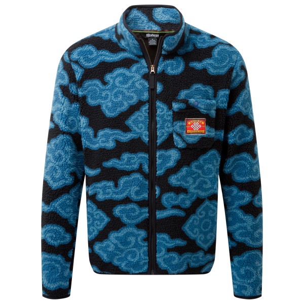 Sherpa Tarcho Printed Full Zip Fleece Fleecevest Blauw
