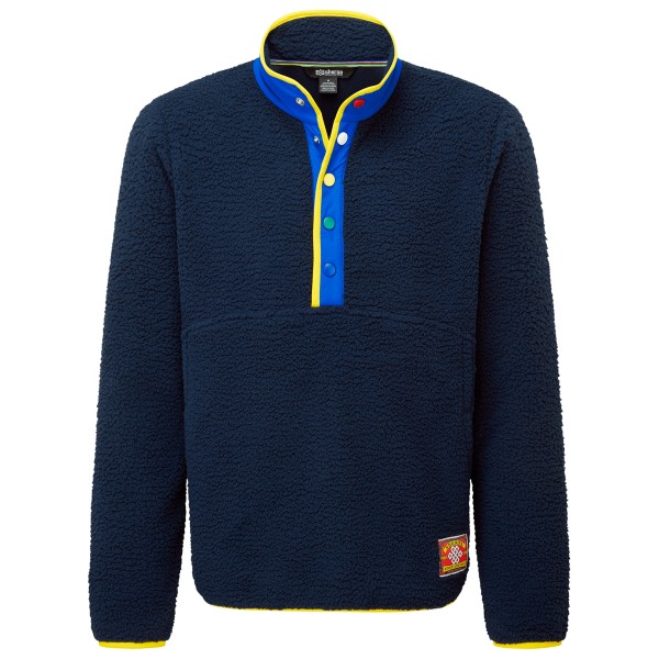 Sherpa Tarcho Snap 1/4 Pullover Fleecetrui Blauw
