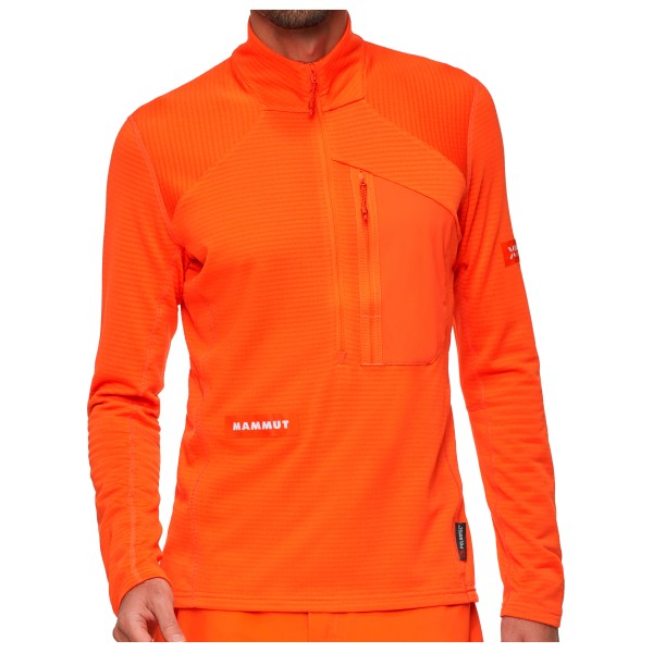 Mammut - Eiger Nordwand Advanced First Layer Half Zip Pull - Fleecejacke Gr M rot/orange