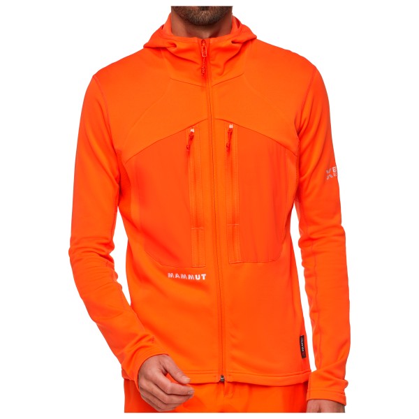 Mammut Eiger Nordwand Advanced Midlayer Hooded Jacket Fleecejacke Men (Gr S |rot/orange)