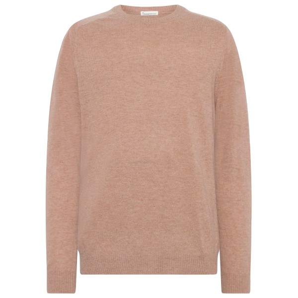 KnowledgeCotton Apparel – O-Neck Wool Knit – Wollen trui maat M, Bruin
